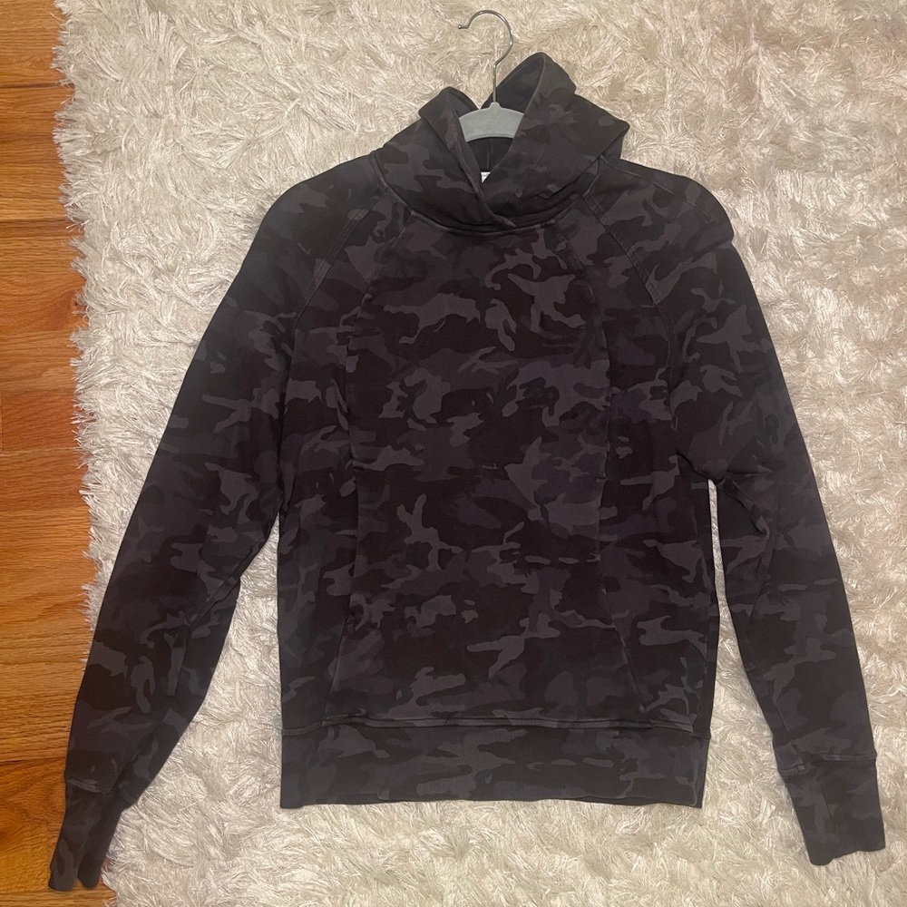 Lululemon Black Camo Hoodie Sweatshirt